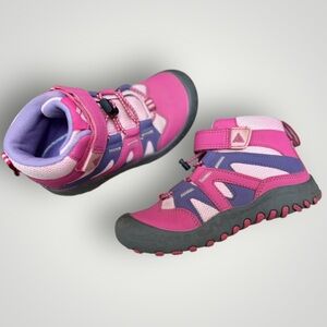 Mishansha Girls Pink Hiking Trekking Water Resistant Boots EUC Size 11.5